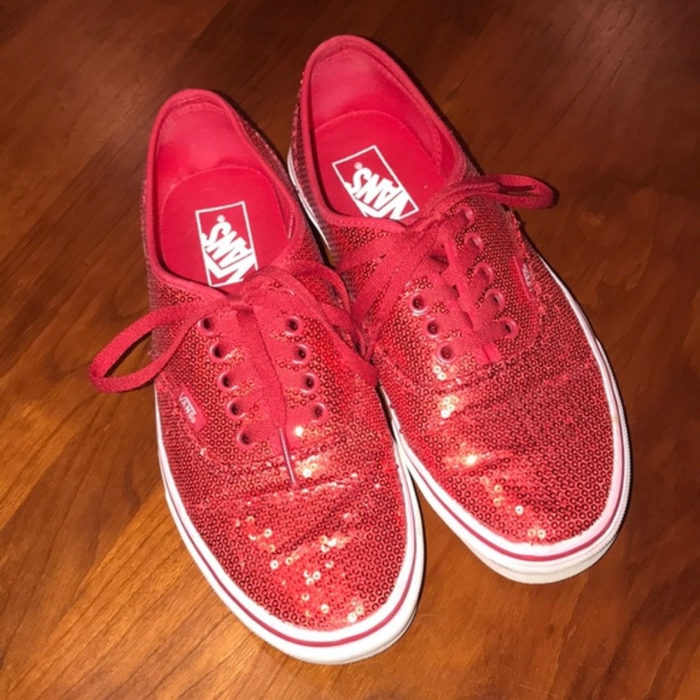 Red Sequin Vans